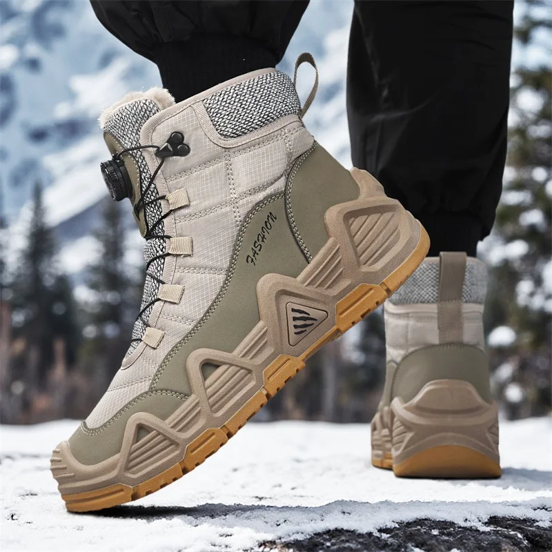 Outdoor Hunting Boots For Men - Ciepłe, futrzane męskie buty taktyczne do