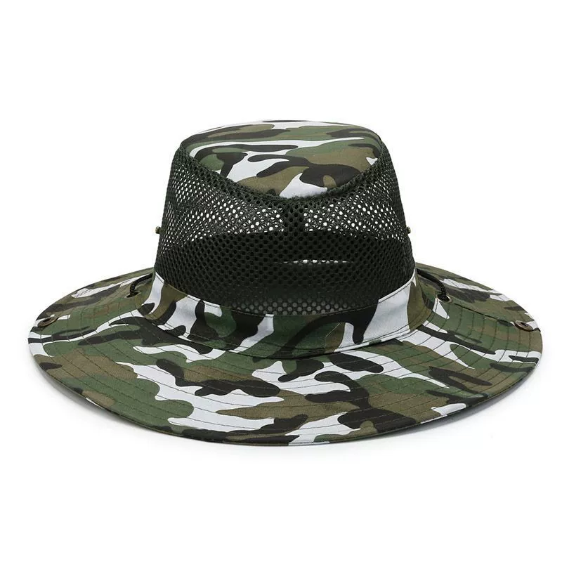 Outdoor Hunting Prints - Kapelusze typu bucket z siatką kamuflażową