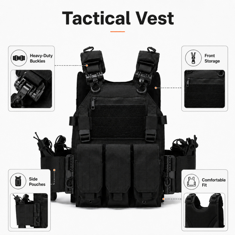 Kamizelka taktyczna poliestrow – Outdoor Hunting Vest recenzja i cena